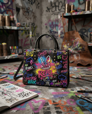 DIY Paint-Your-Own Rebel Bunny Bag (Paints Not Included) Leather Handbag