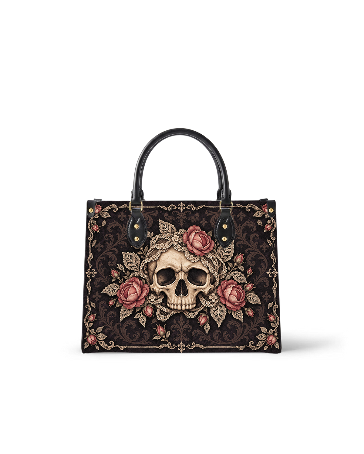 Lace Bone Leather Handbag