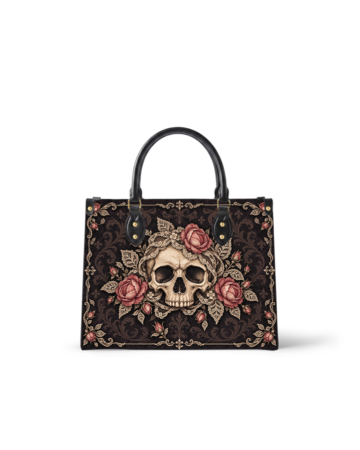 Lace Bone Leather Handbag