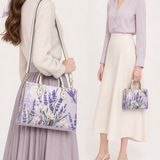 Violet Lavender Leather Handbag