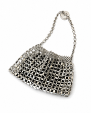 Silver Stardust Mesh Clutch