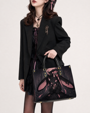 Dusk Moon Bunny Leather Handbag