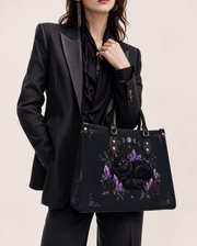 Moon Crystal Cat Leather Handbag