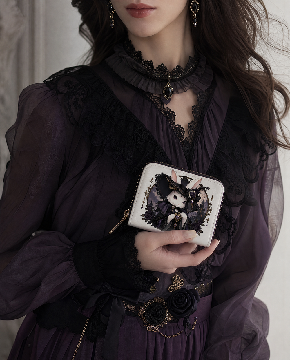 Castle White Hare  Mini Wallet