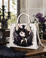 Castle White Hare Leather Handbag