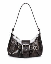 Midnight Lace Leather Hobo