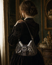 Midnight Lace Leather Hobo
