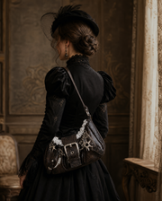 Midnight Lace Leather Hobo