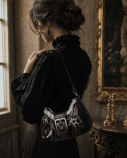 Midnight Lace Leather Hobo