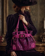 Hot Pink Leopard Drawstring Bag