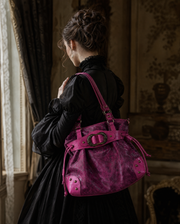 Hot Pink Leopard Drawstring Bag