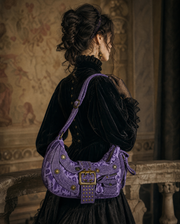 Purple Leopard Denim Hobo