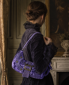 Purple Leopard Denim Hobo