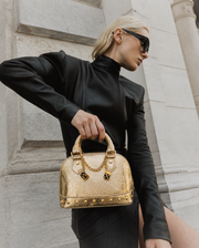 Gold Dice Crackle Mini Bag