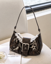 Midnight Lace Leather Hobo