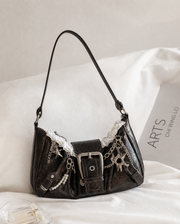 Midnight Lace Leather Hobo