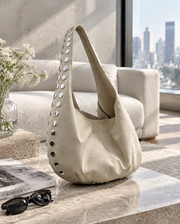 Moonlit Nude Crescent Bag