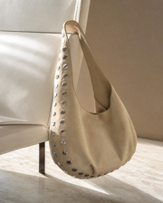 Moonlit Nude Crescent Bag