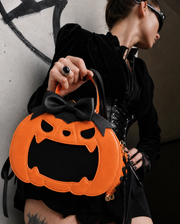 Halloween Pumpkin Face Ita Handbag