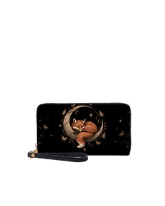 Moon Fox Long Zip Wallet
