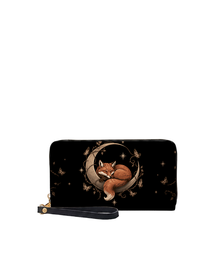 Moon Fox Long Zip Wallet