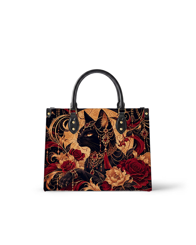 Bastet Bloom Leather Handbag