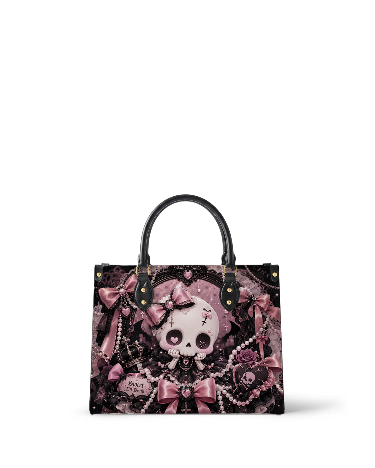 Slumbering Rose Unicorn Leather Handbag