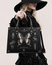 Silver Morpho Leather Handbag