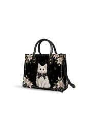 Ghost Petal Leather Handbag