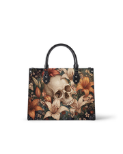 Funeral Lily Leather Handbag