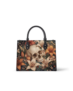 Funeral Lily Leather Handbag