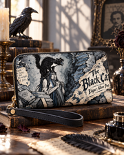 Black Cat Long Zip Wallet