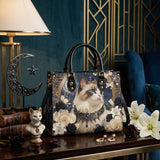 Lunar Ragdoll  Leather Handbag