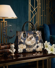 Lunar Ragdoll  Leather Handbag