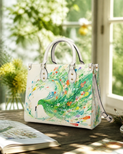 Azure Bird(Abundance) Leather Handbag