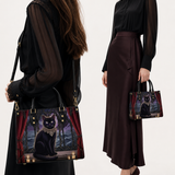 Candlelight Cat Leather Handbag