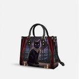 Candlelight Cat Leather Handbag