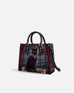 Candlelight Cat Leather Handbag