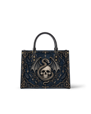 Deep Skull Leather Handbag
