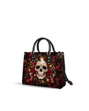 Skull Noel Leather Handbag