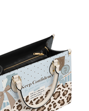 Aqua Spots Leather Handbag