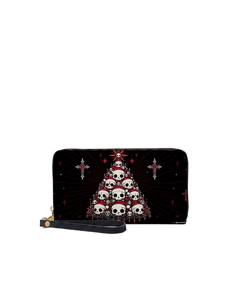 Skull Tree Long Zip Wallet