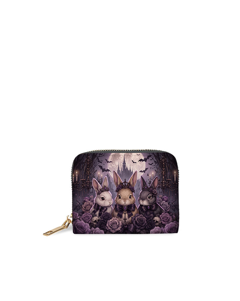 Violet Moon Bunnies Mini Wallet
