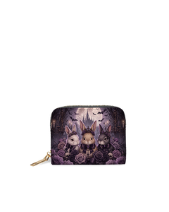 Violet Moon Bunnies Mini Wallet