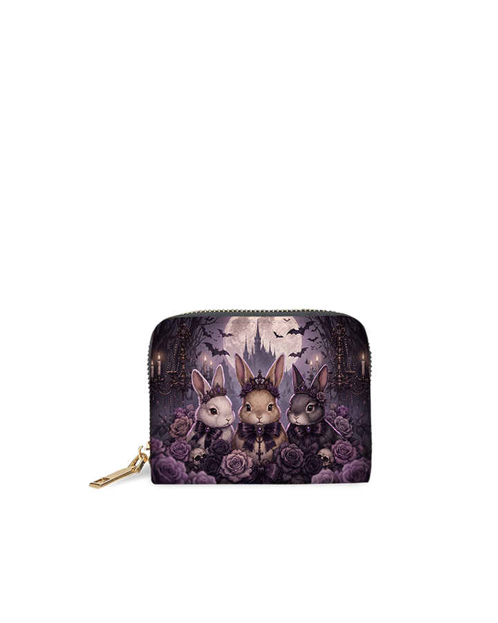 Violet Moon Bunnies Mini Wallet
