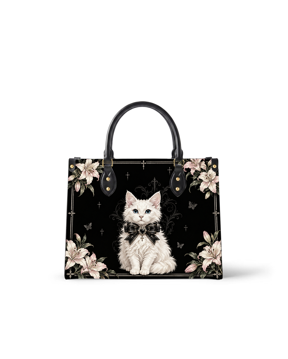 Ghost Petal Leather Handbag