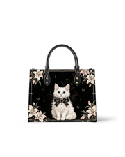 Ghost Petal Leather Handbag
