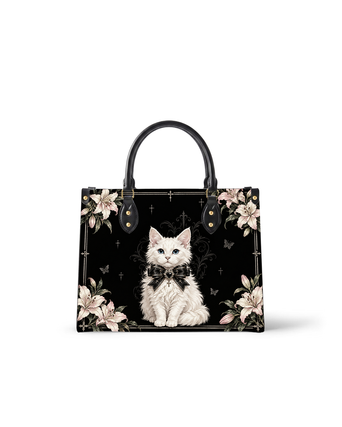 Ghost Petal Leather Handbag