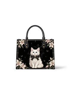 Ghost Petal Leather Handbag