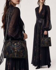 Long live life Leather Handbag